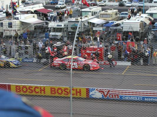 Stephanie on pit box